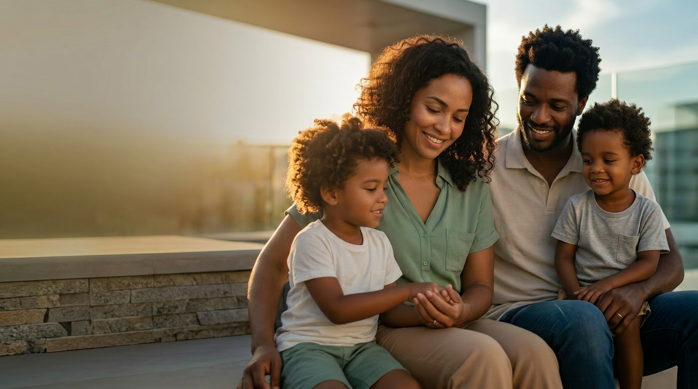 Family protected by Casa do Pix